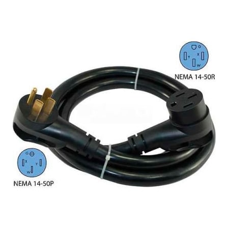Conntek Conntek, 15304, 15-Ft 50-Amp RV Straight Blade Extension Cord with NEMA 14-50P/R and Ergo Grip 15304
